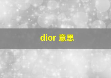 dior 意思